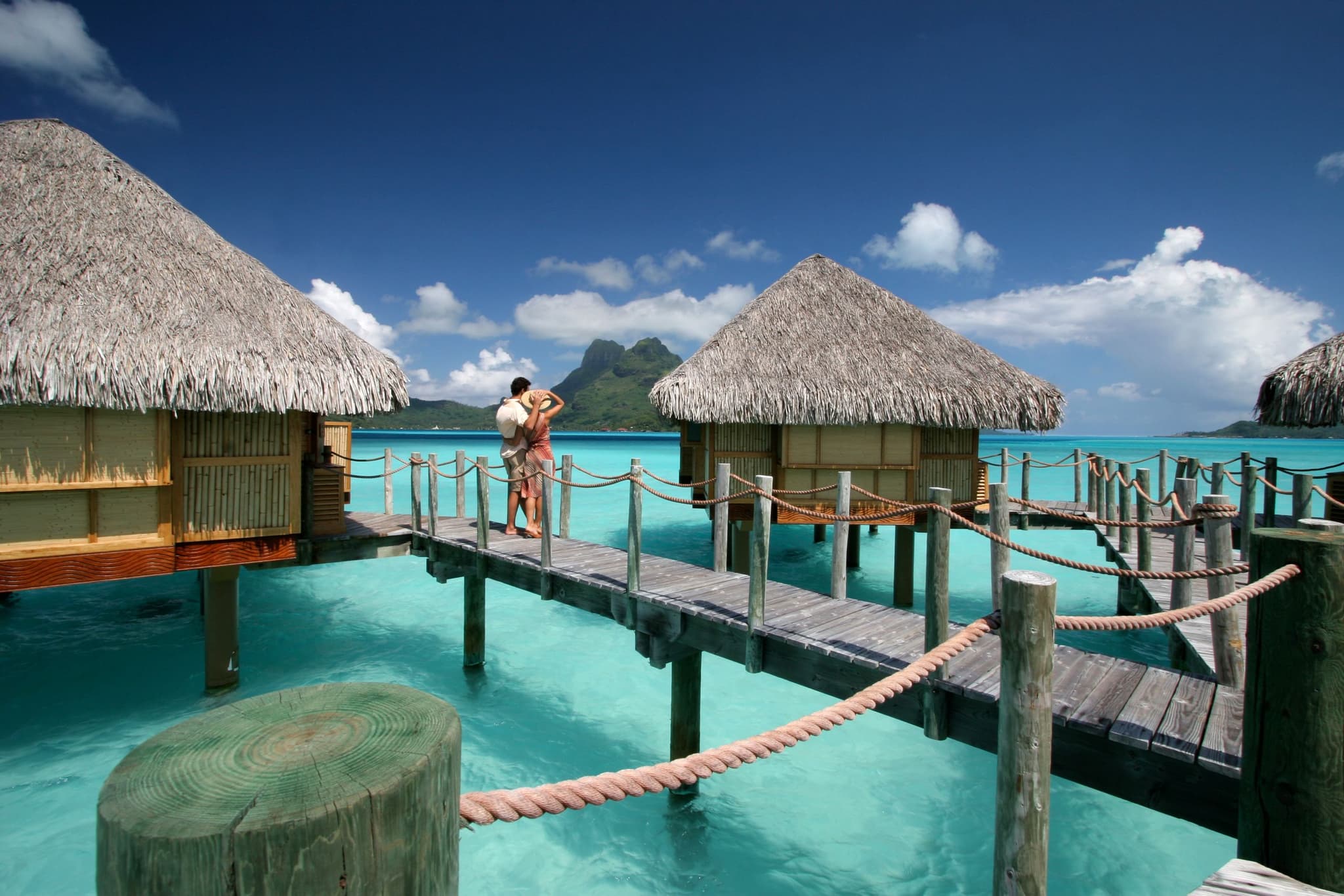 Couple on Bora Bora Pearl Beach Resort & Spa pontoon