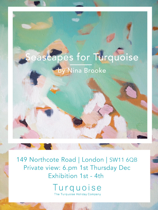 Nina Brooke Seascapes for Turquoise Art Exhibition London 