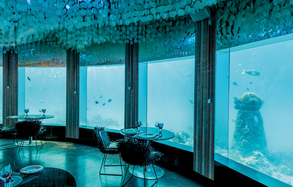 maldives underwater dinning