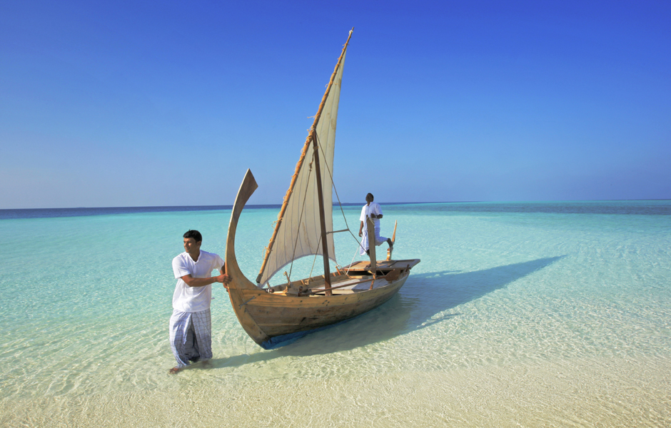 Clear Maldives Sea, Boat