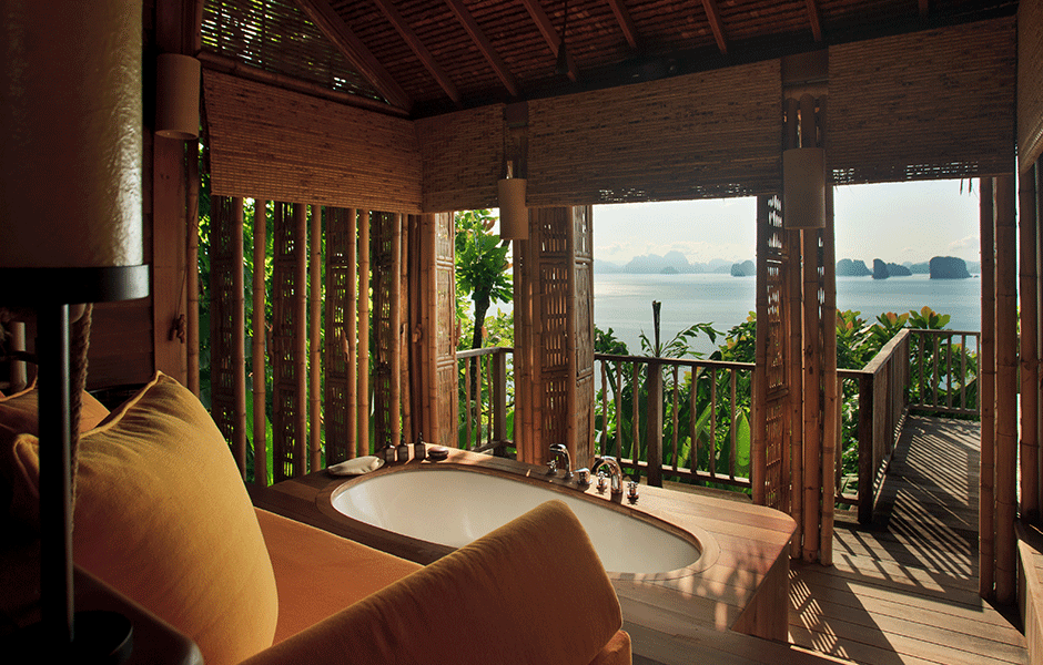 Thailand Six Senses Yao Noi bath with a view