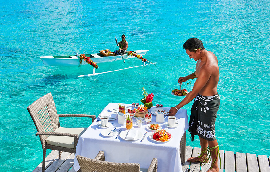 Conrad Bora Bora Nui Canoe Breakfast