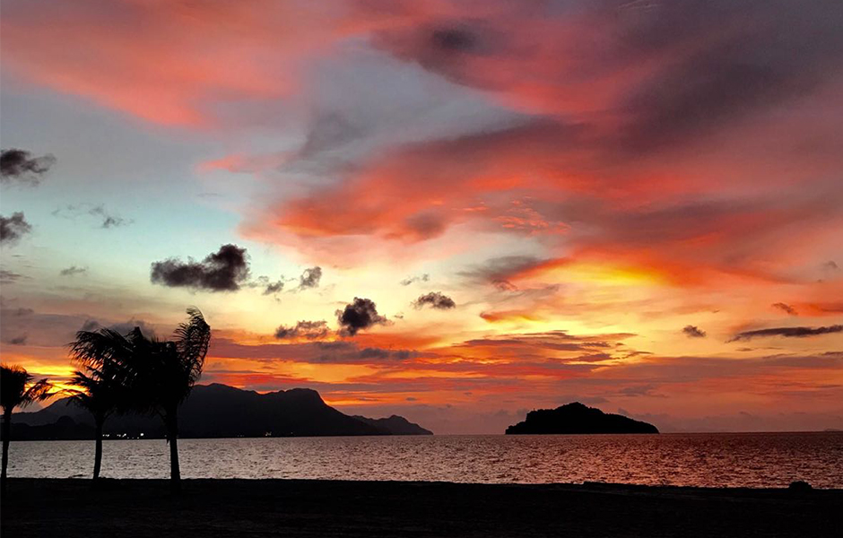 sunrise on Kota Kinabalu