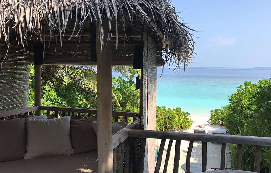 soneva fushi beach villa view