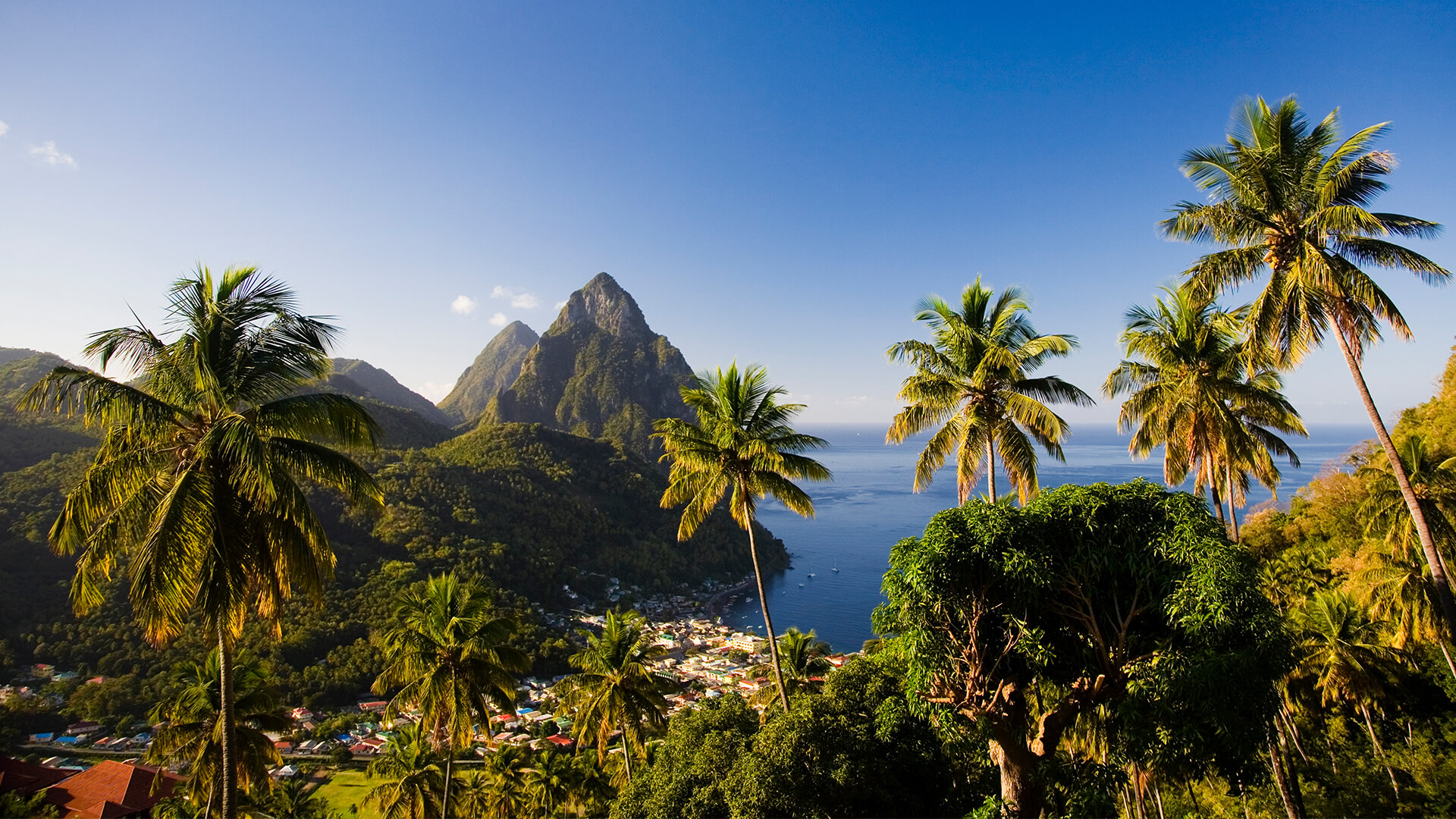 Saint Lucia - views of the pitons