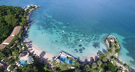 blue waters, antigua