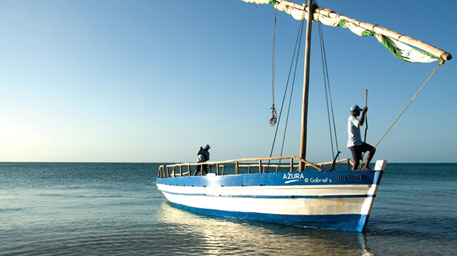 dhow at bazaruto archipelago