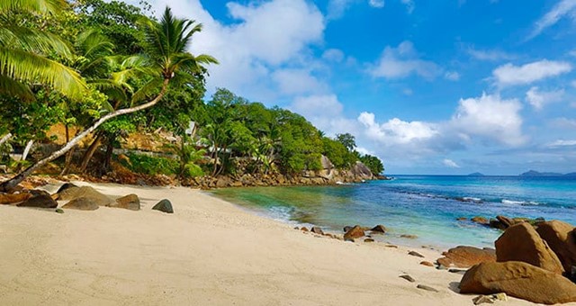 Mahe beach in the Seychelles