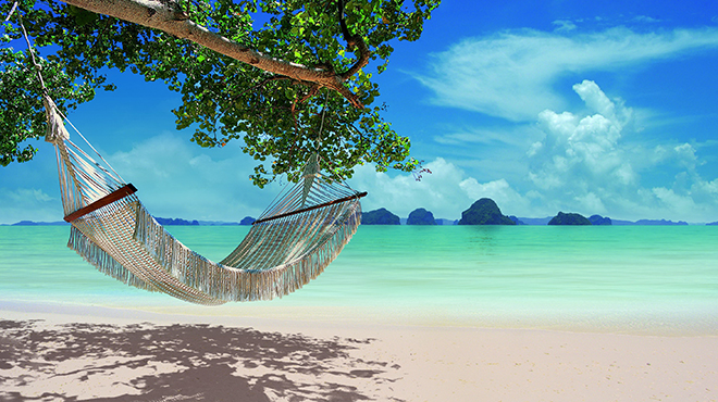 hammock on a beach in Thailand