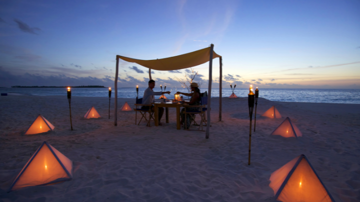 Dining at Six Senses Laamu