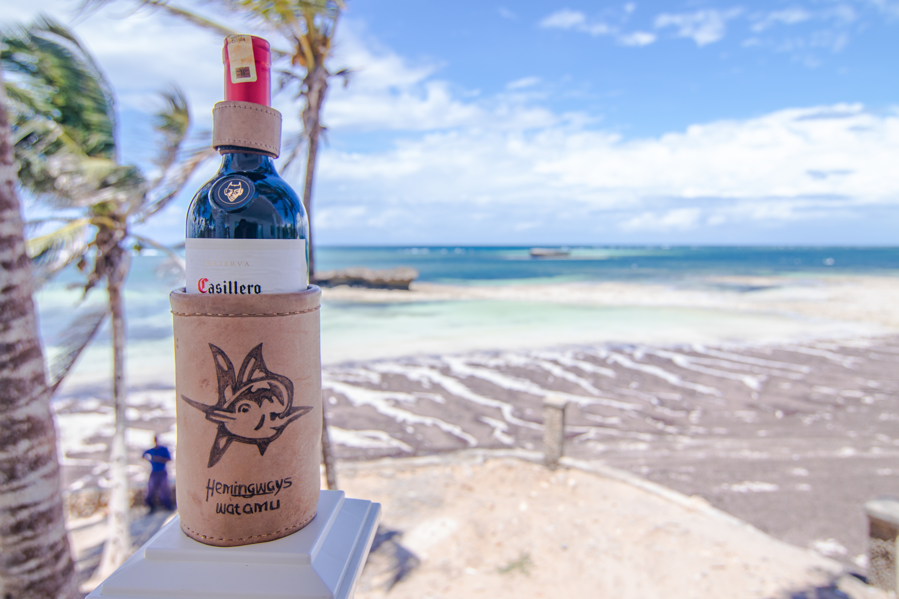 Wine on the beach at Turtle Bay Watamu