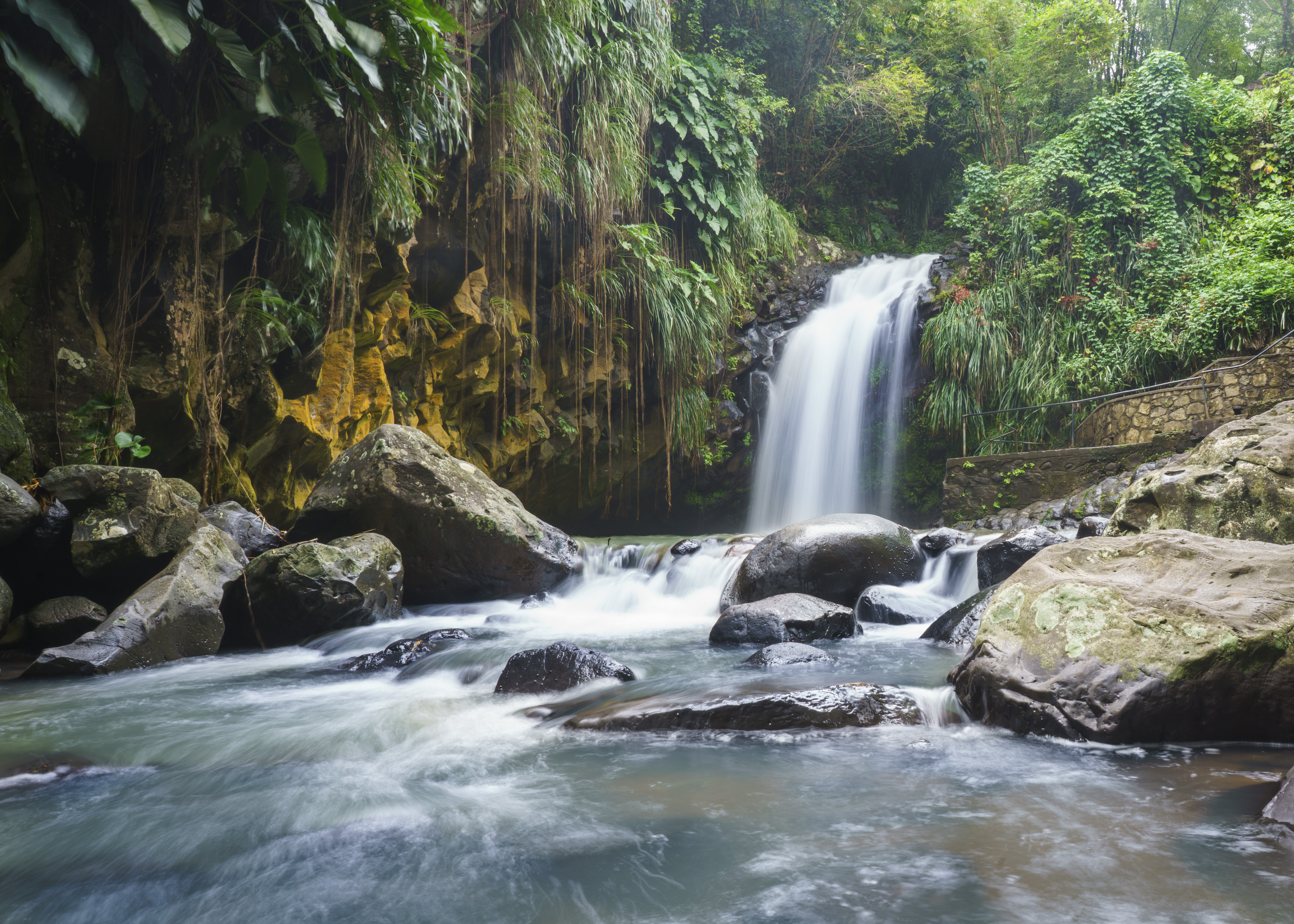 Beautiful Annandale waterfall in Grenada