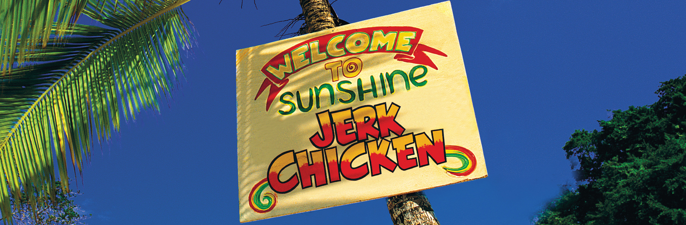 Jerk Chicken sign Jamaica