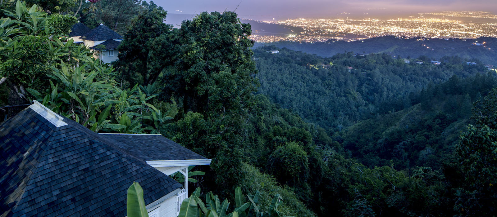Strawberry Hill sunset over the hills