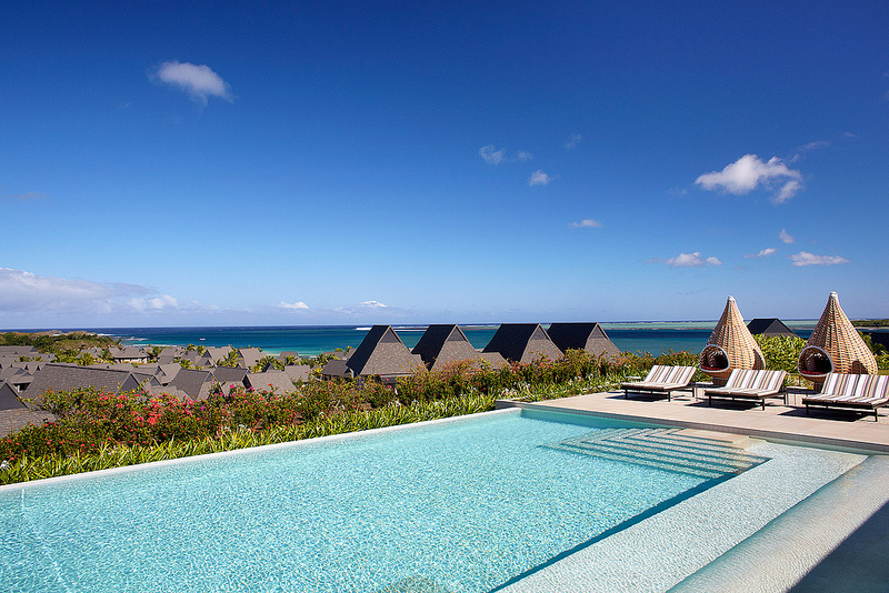 Intercontinental Fiji Golf Resort & Spa Pool overlooking the resort and the ocean