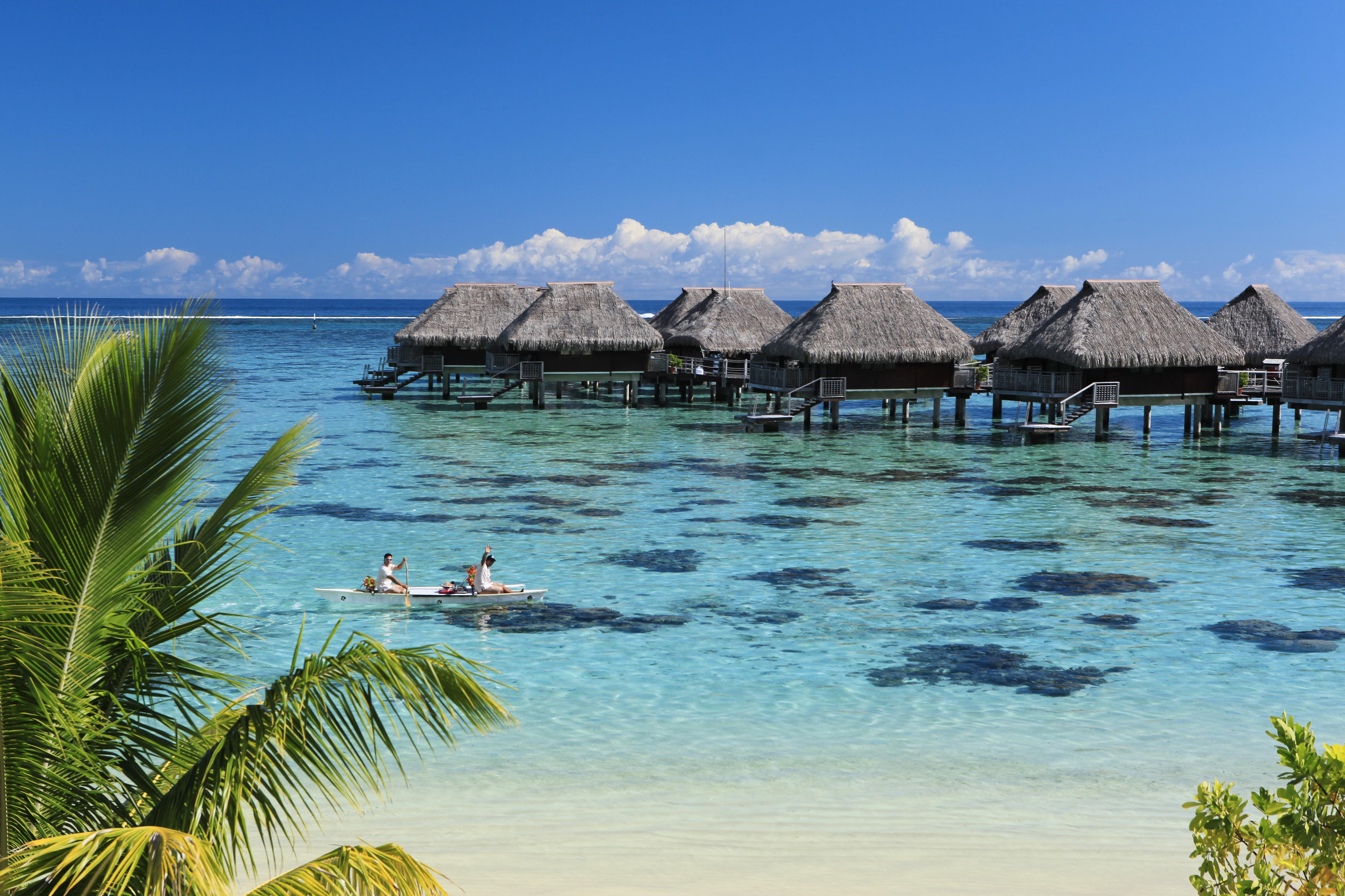 Hilton Moorea Lagoon canoe delivered breakfast