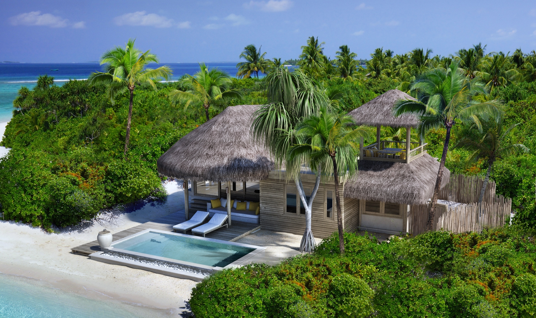 A family beach villa with private pool at Six Senses Laamu, the Maldives