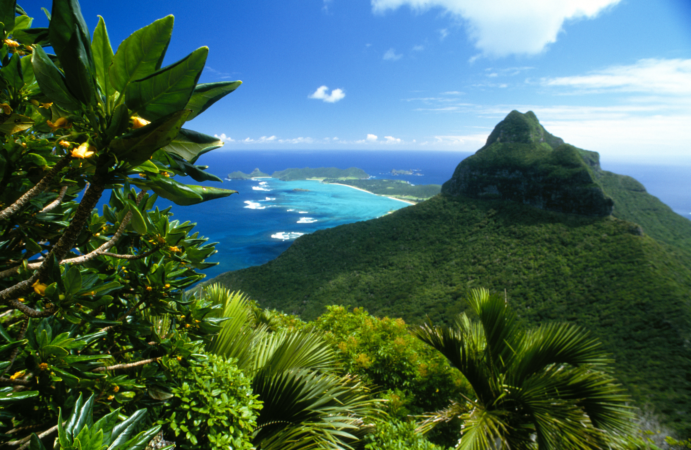 Incredible view of lush green mountains around Capella Lodge