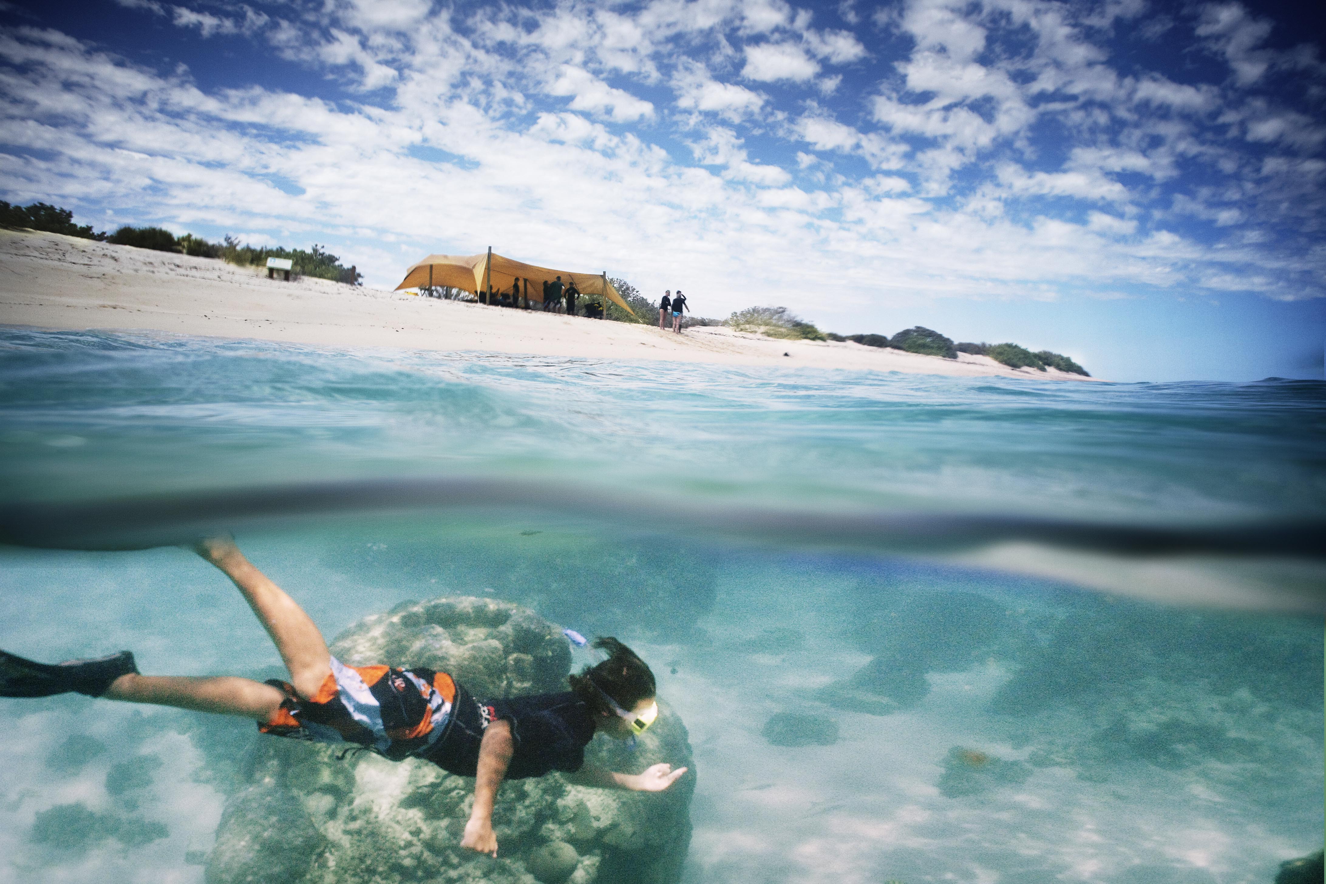 Snorkellimg at Sal Salis Ningaloo Reef in Australia