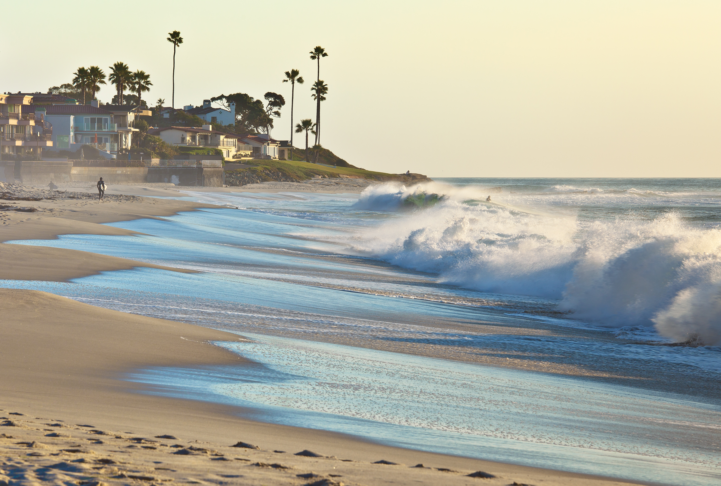 California beach waves and surf