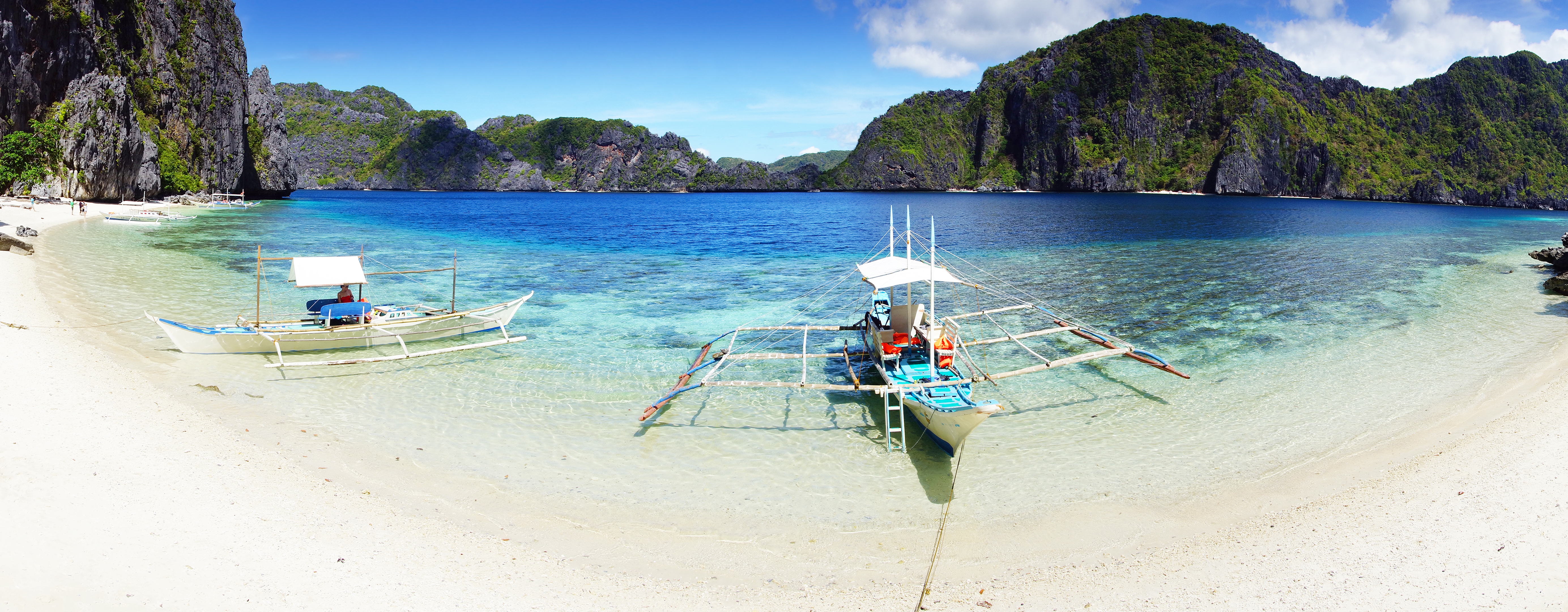 Beautiful bay and boats in Philippines