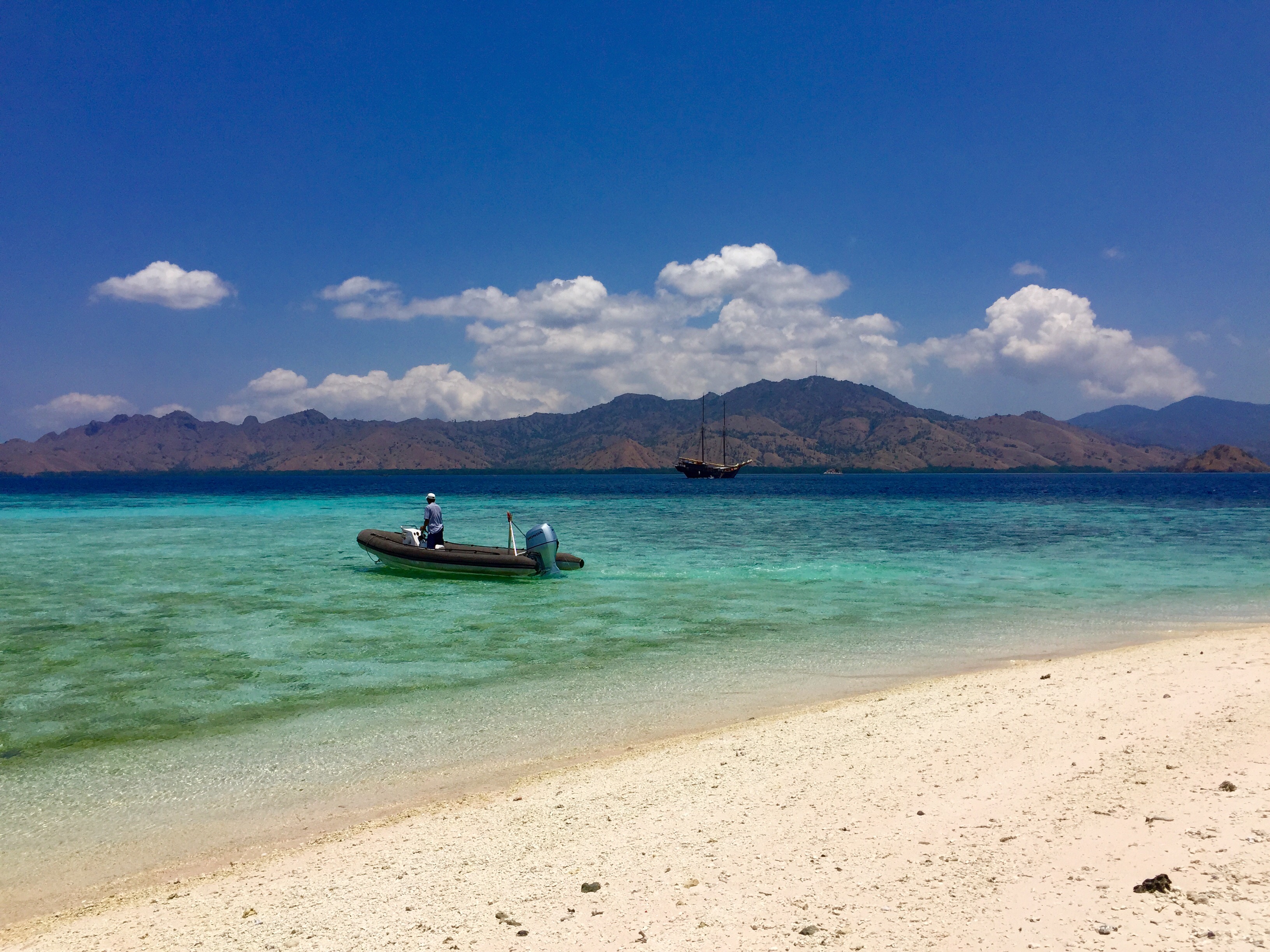 Komodo Islands beach in Indonesia