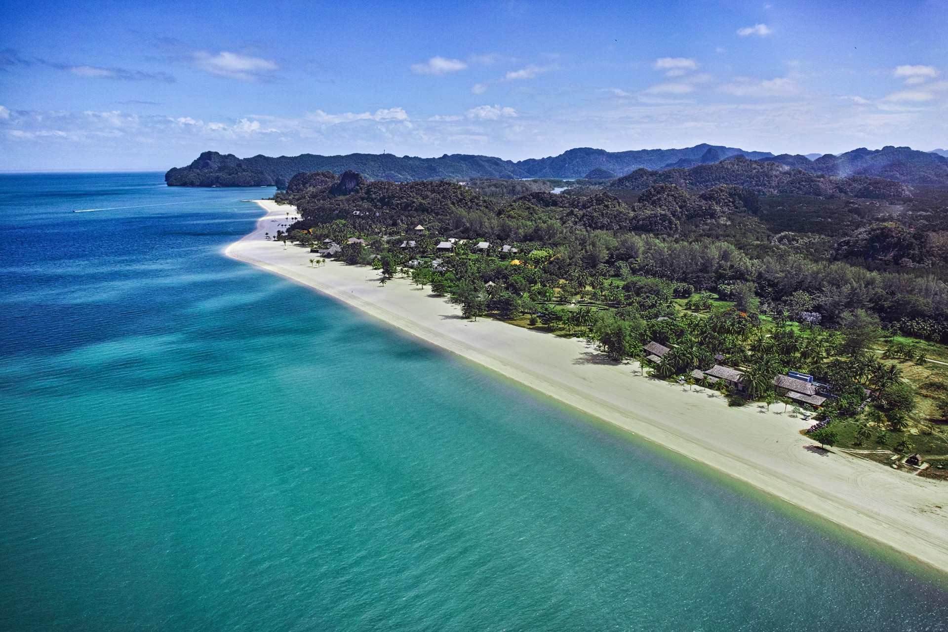 Langkawi and West Coast Malaysia with turquoise sea