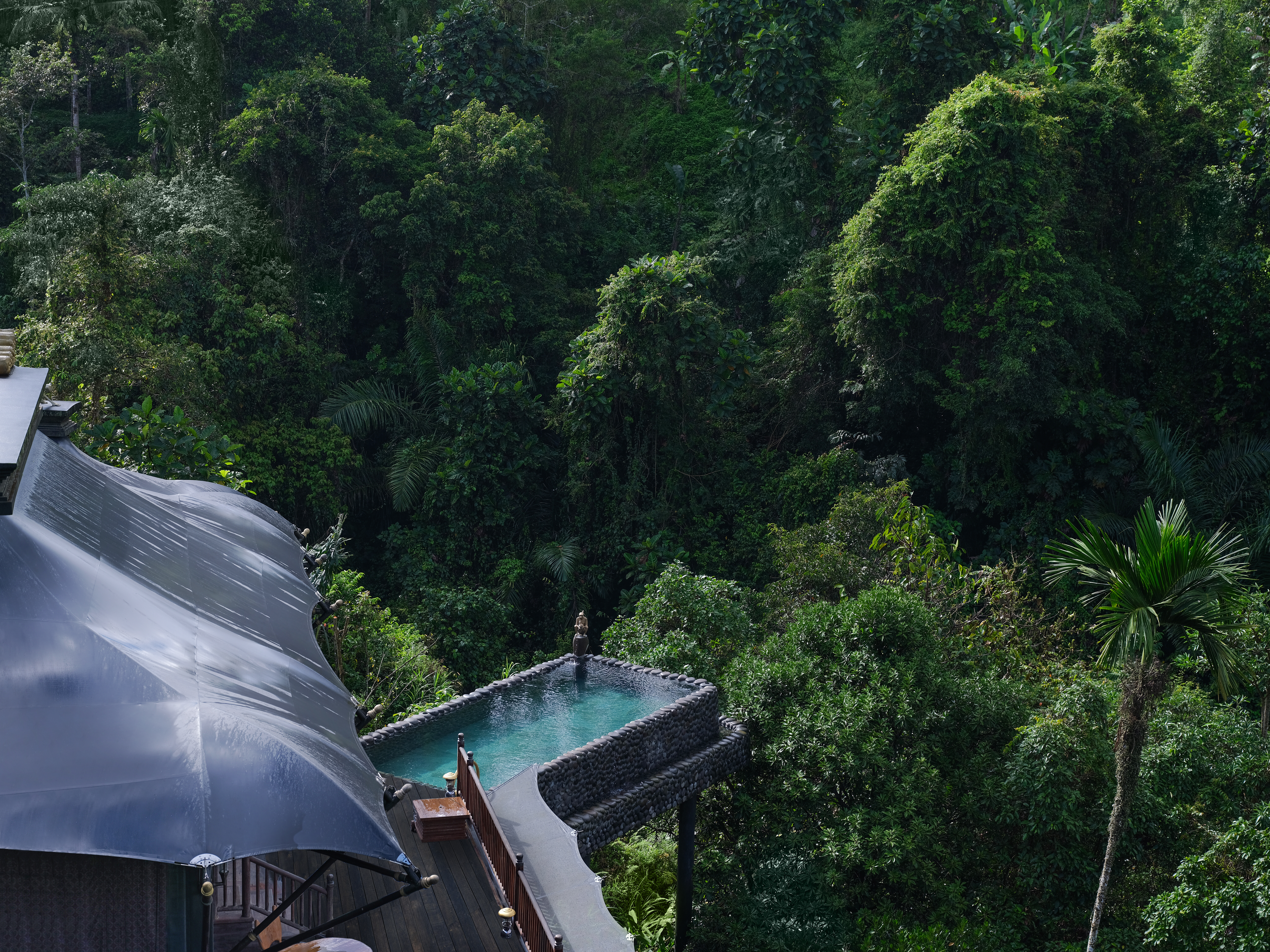 Views of Kelikivalley from Capella Ubud incredible pool