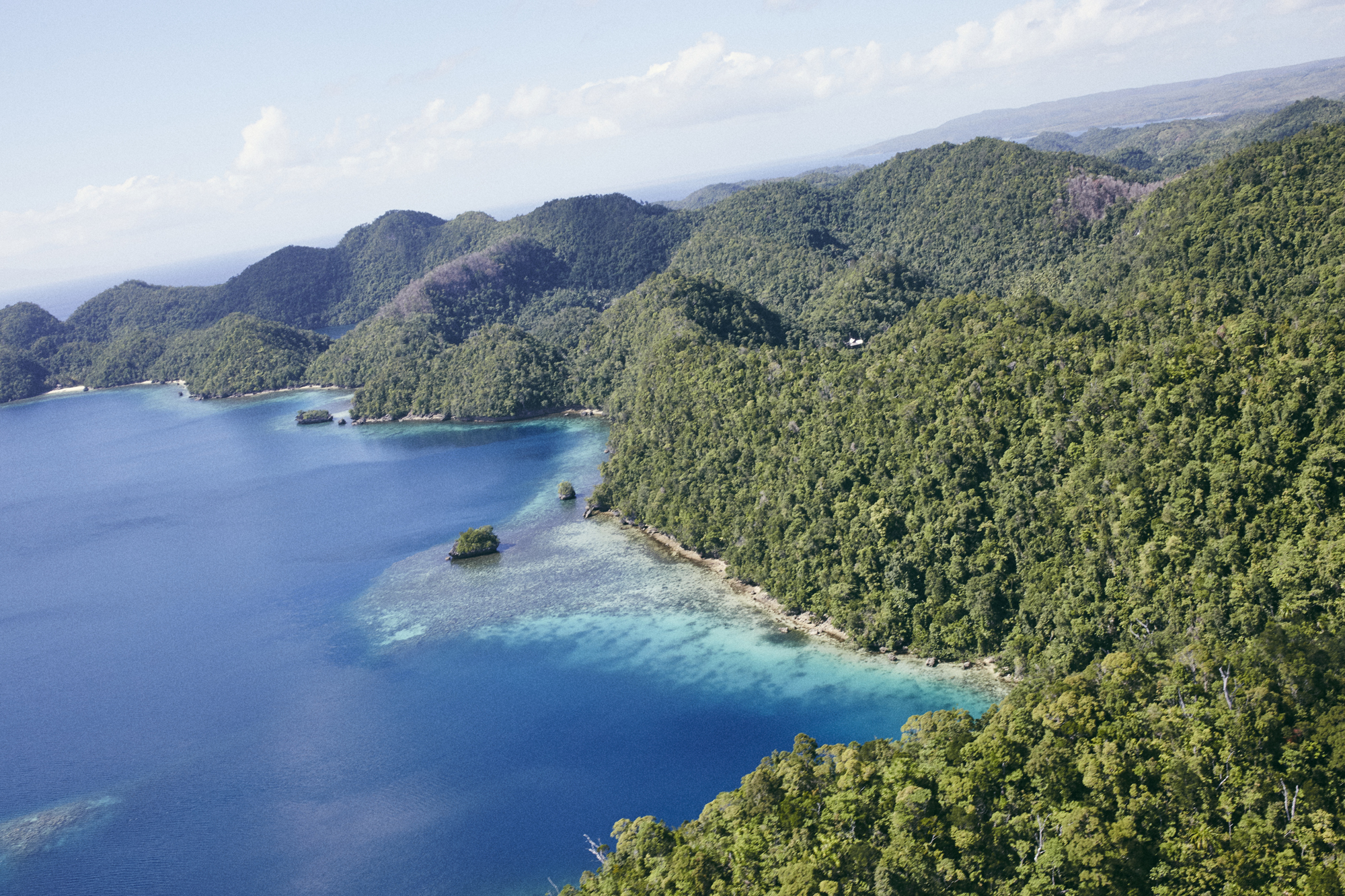Aerial views of Sohoton by the sea