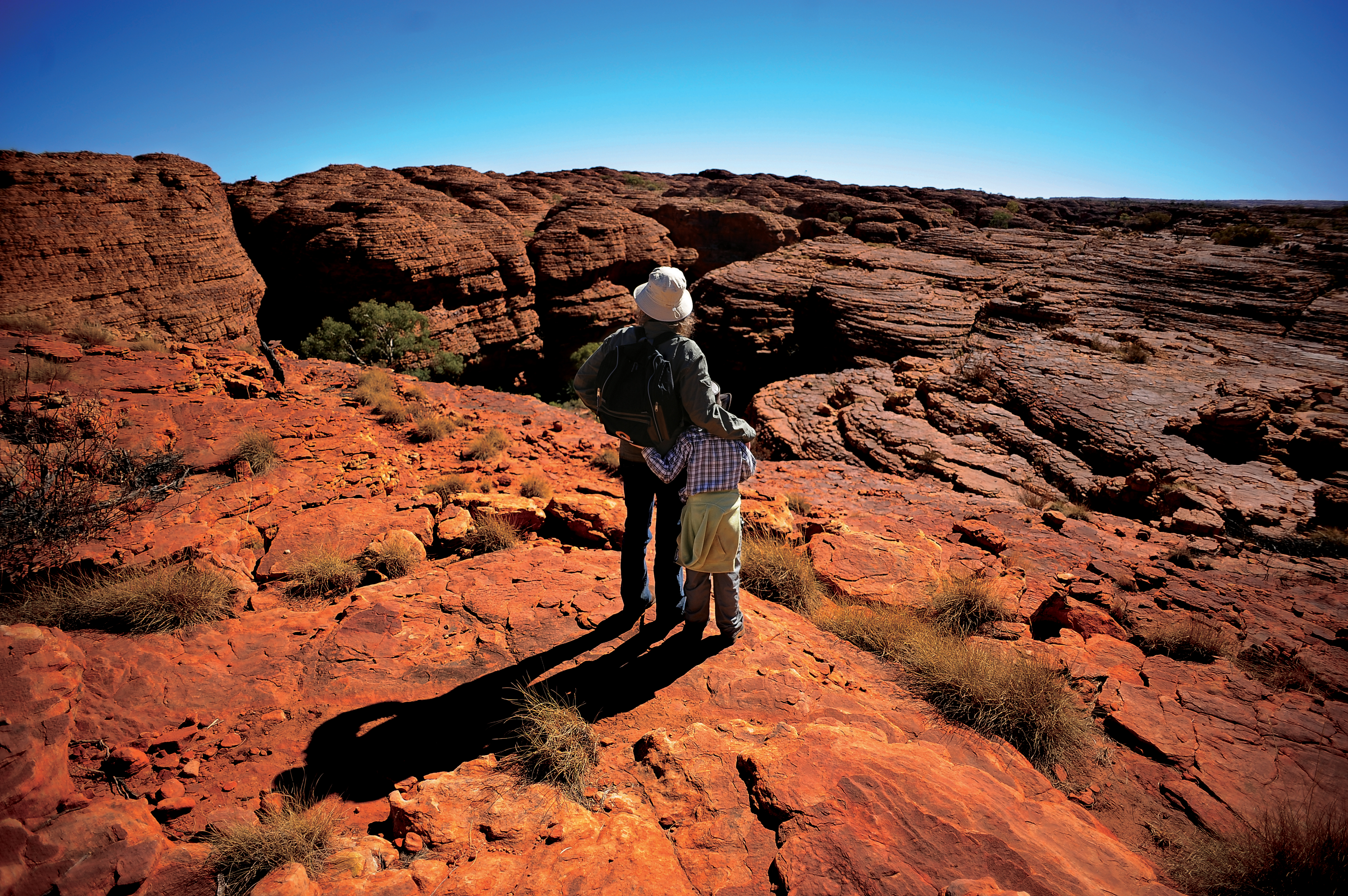 father and son at kings canyon