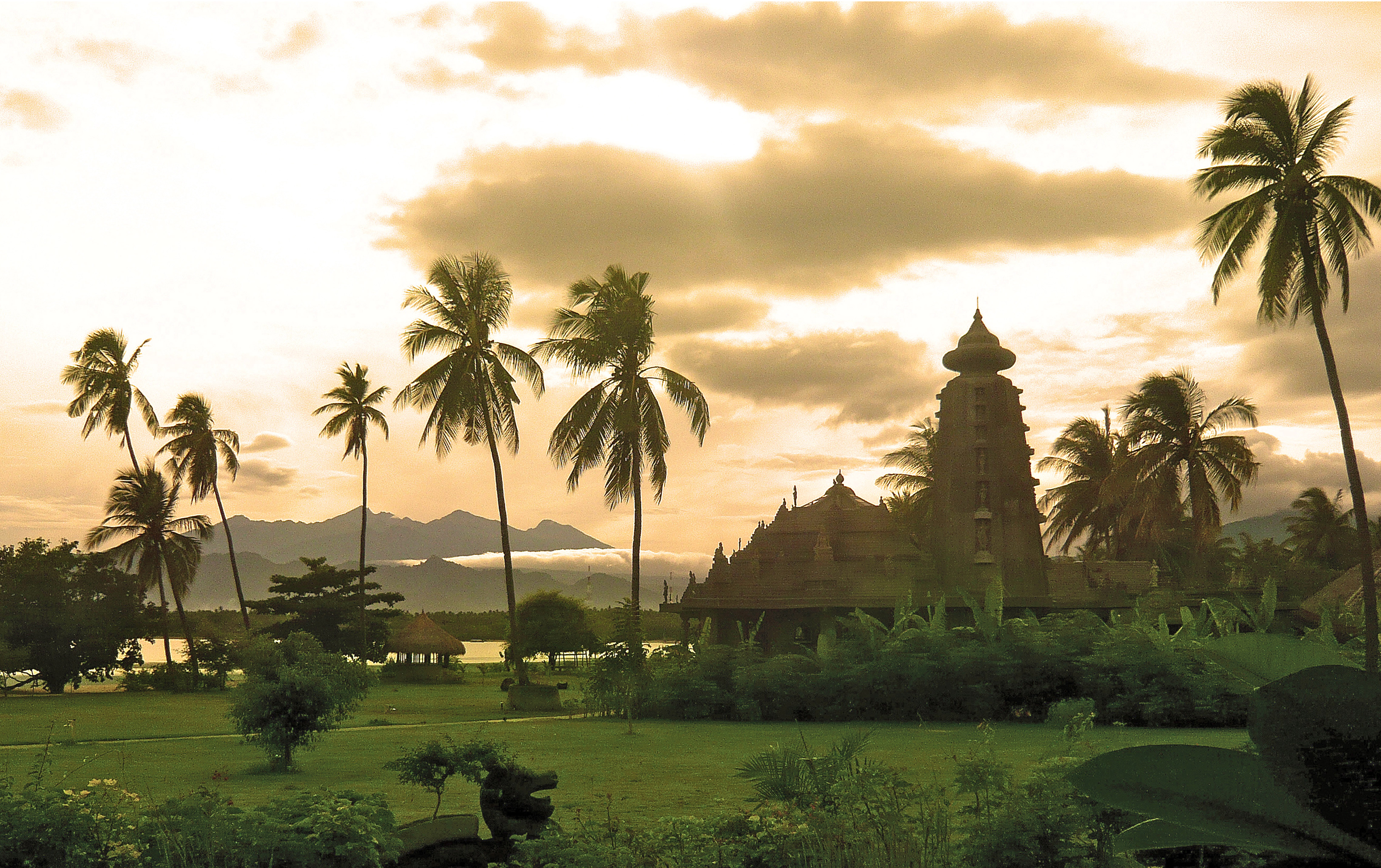 Hening Swarga Temple at Sunset
