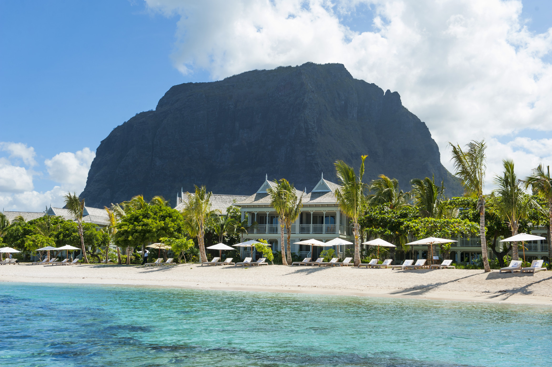 Le Morne mountain with St Regis in front