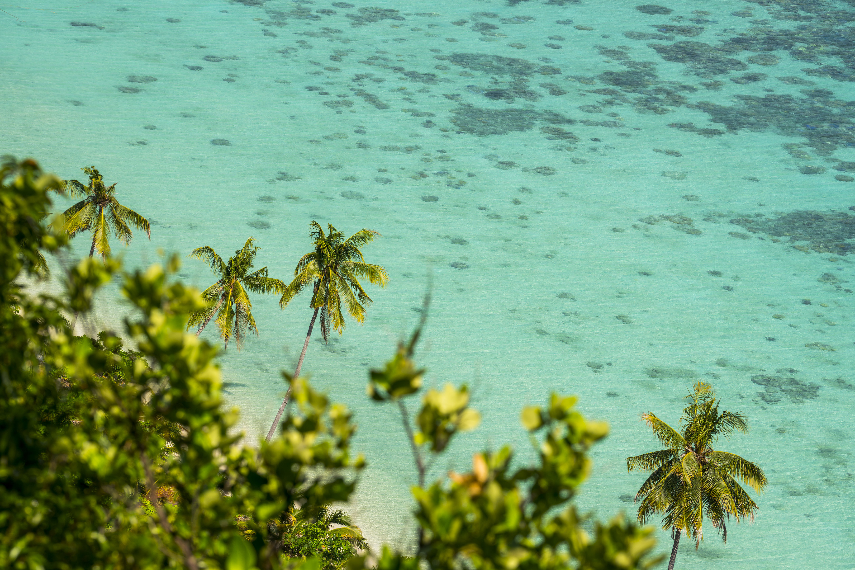 Aerial views of hidden North Beach at Bawah Reserve